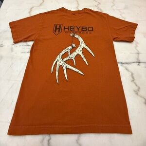 Heybo Men's Orange Graphic T-Shirt